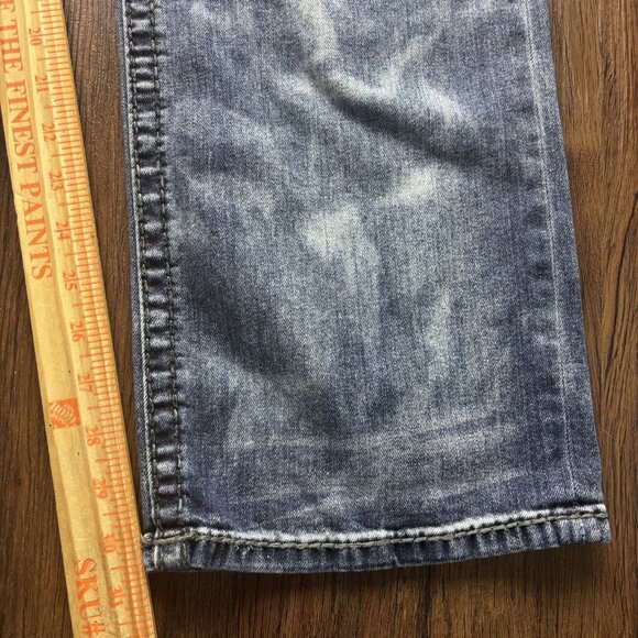 Rock Revival Zed Straight Jeans Distressed Faded Medium Wash Men’s Size 36 - Picture 11 of 13